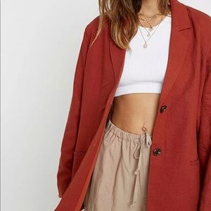 3/$20👑Urban Outfitters Terra-Cotta Linen Blazer